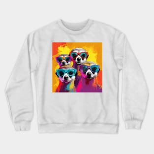 Hipster Meerkats 3 Crewneck Sweatshirt